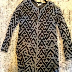 Ariat grey and black cardigan